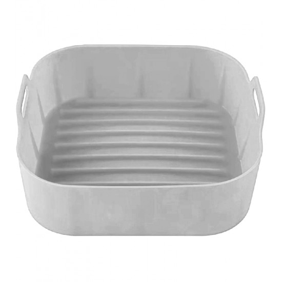 Forma Silicone 21x7cm Quadrada Protetor Air Fryer Cinza